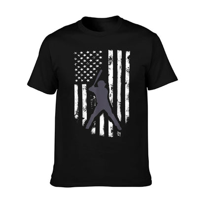 American Flag Baseball Shirt Cool Distressed Jersey Gift T-Shirt