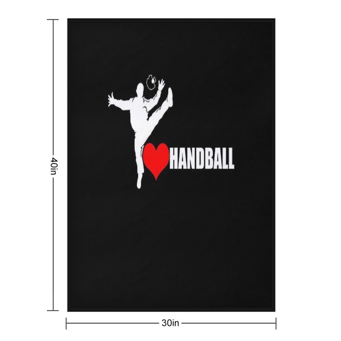 I Love Handball  Handballer Love Goalie Handball Lover Throw Blanket