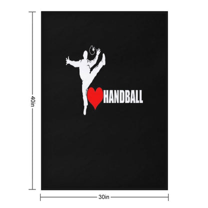 I Love Handball  Handballer Love Goalie Handball Lover Throw Blanket