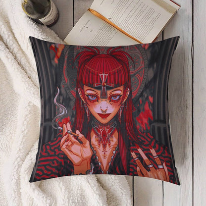 Darkness Linen Throw Pillow Cover
