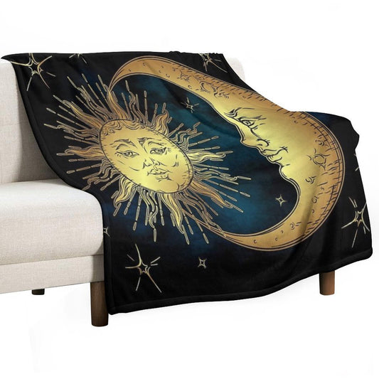 The Sun, Moon And Stars Throw Blanket