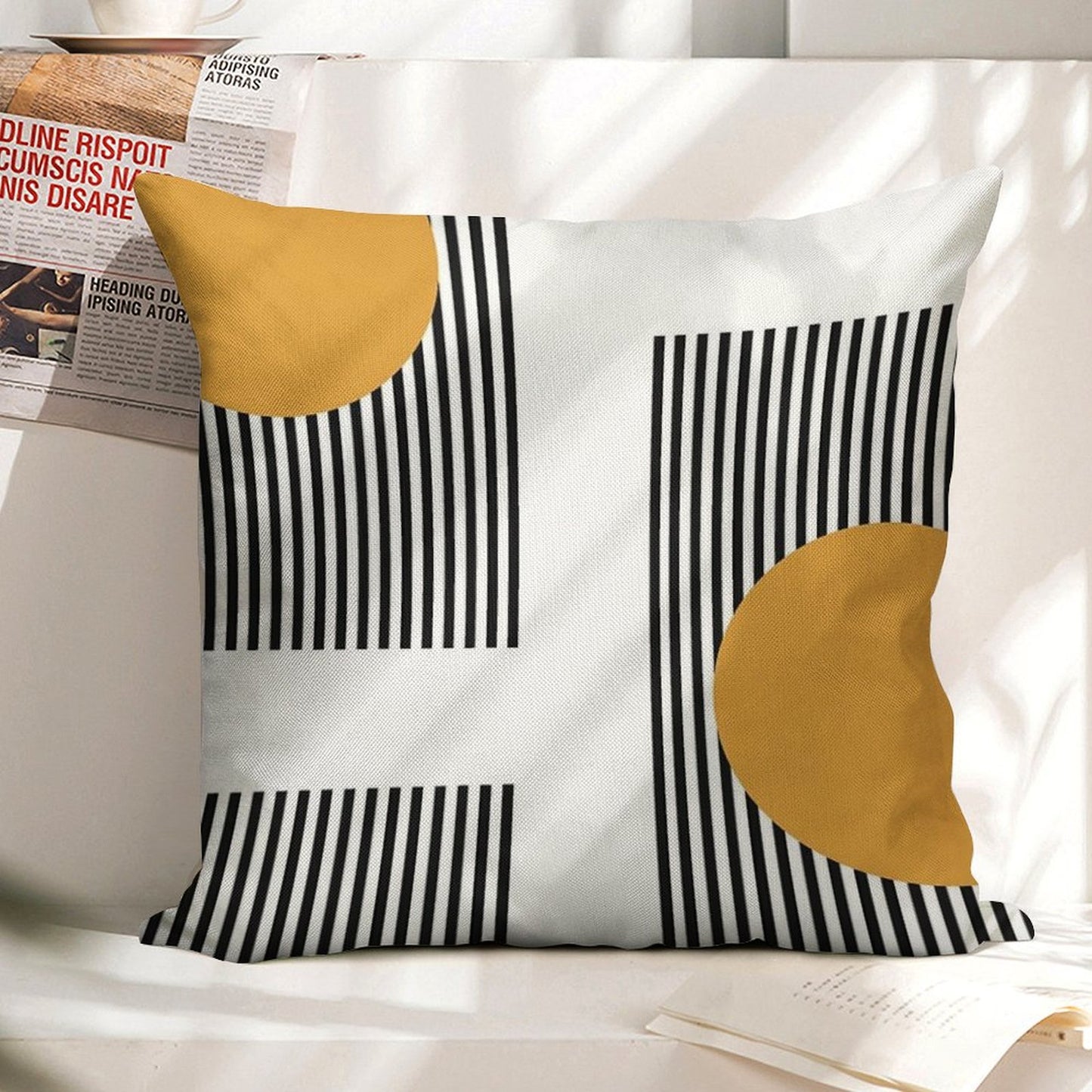 Bauhaus #16 Linen Throw Pillow Cover