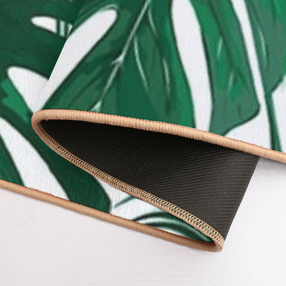 Tropical Leaves - Palm Tree Leaf - Hawaiian Bath Mat
