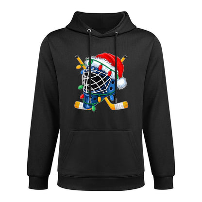 Christmas Ice Hockey Helmet Santa Xmas Men Boys Kidsn Pilling-Resistant Hoodie