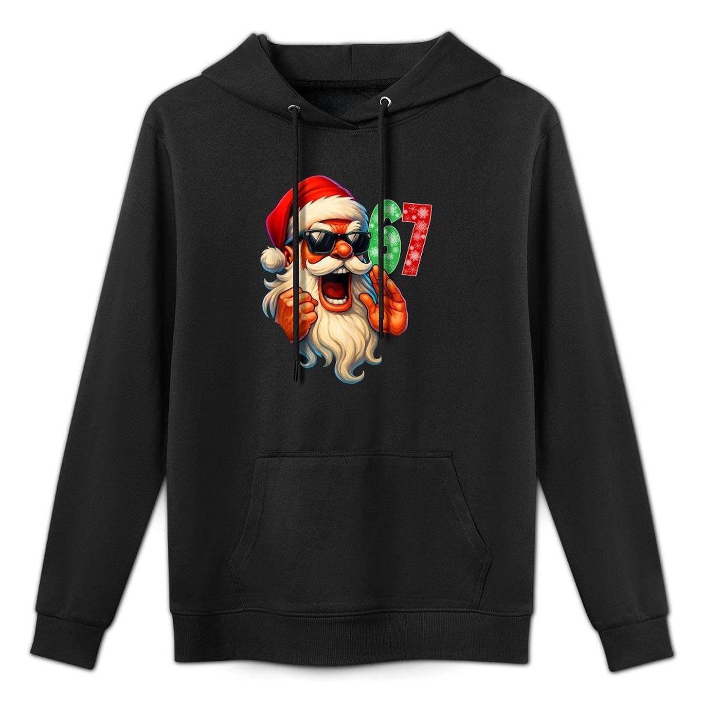 Xmas Santa Says Six Seven Bruh 67 Meme Funny Christmas Moisture-Wicking Hoodie