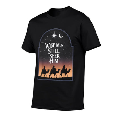 Jesus Wise Men Still Seek Him Christian Christmas  High-quality Stitching T-Shirt