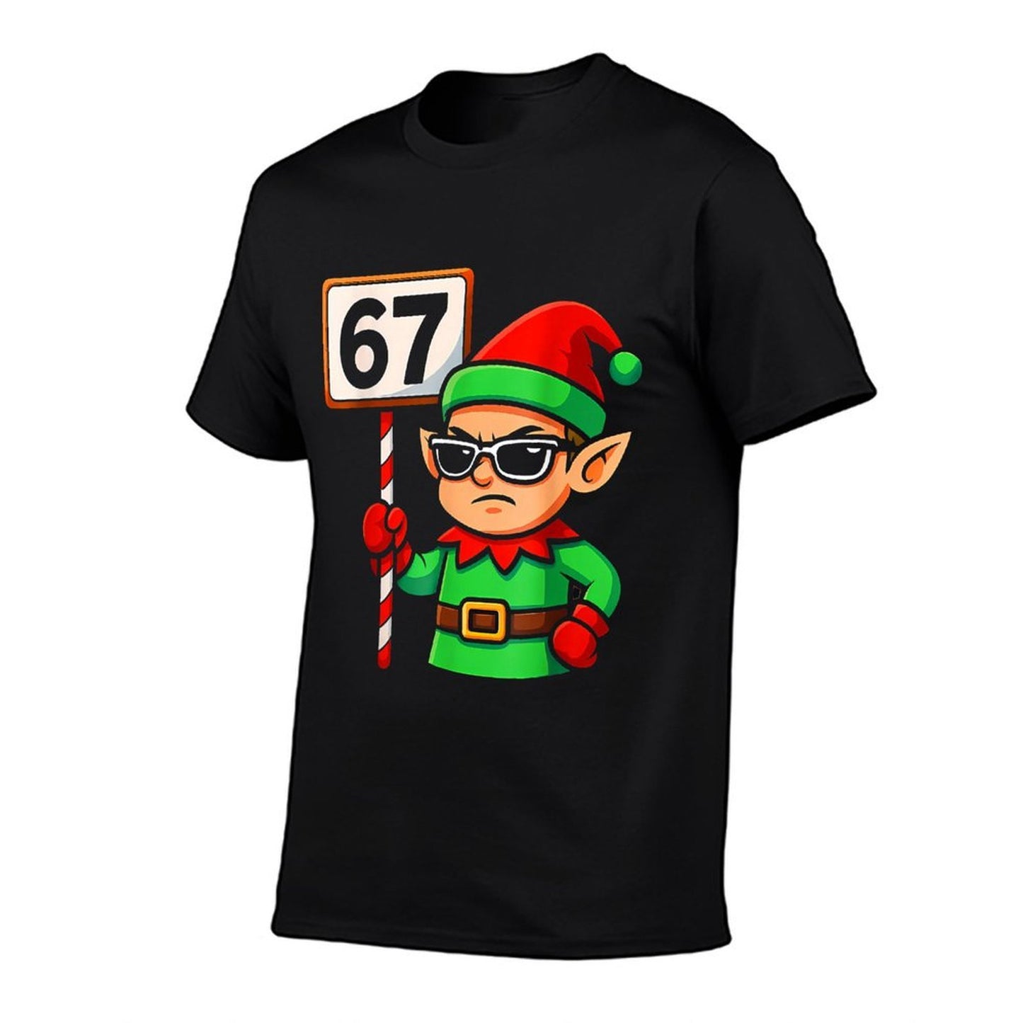 Funny Elf Six Seven 6 7 Meme Christmas Costume 67 Women Kids  Cotton T-Shirt