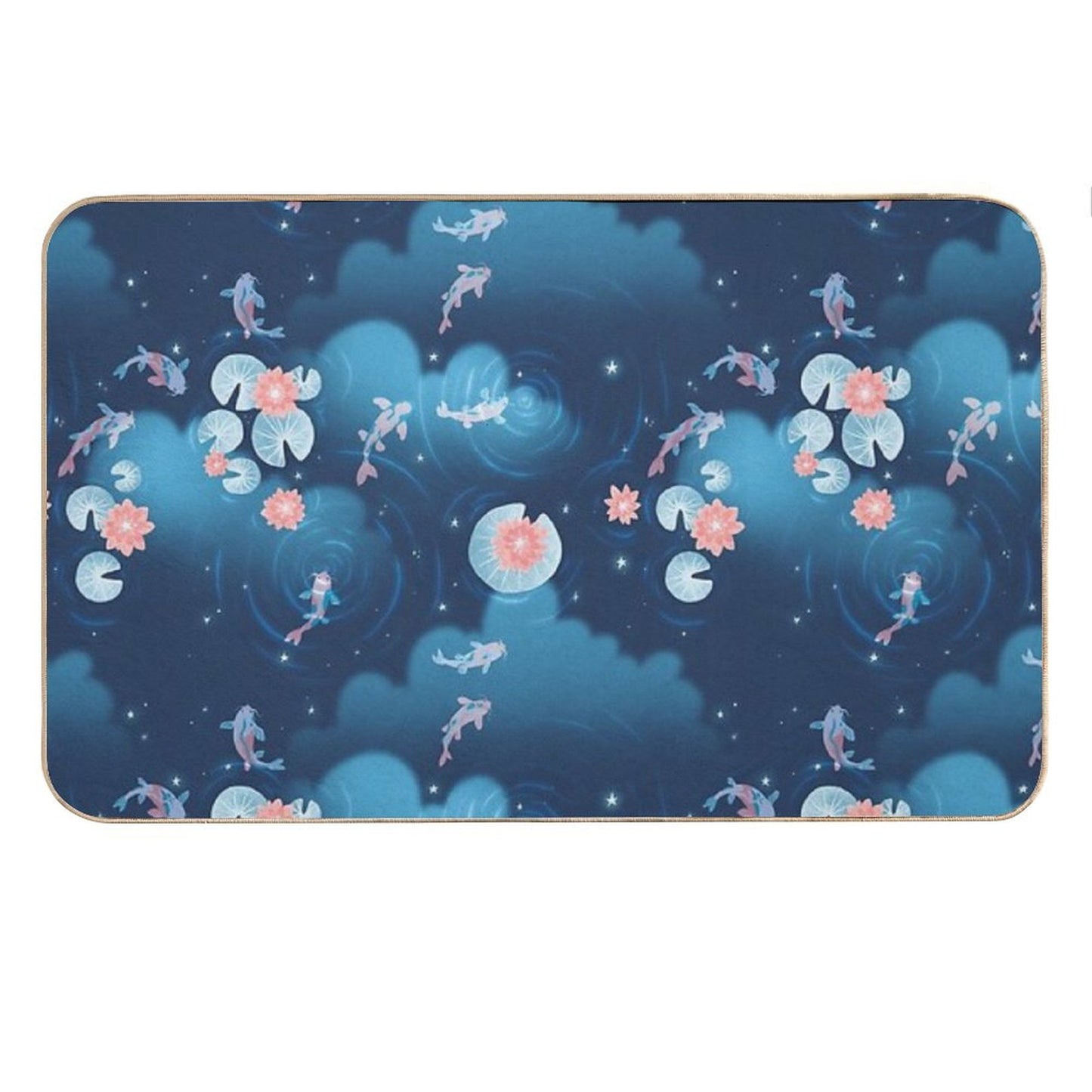 Koi Pond - Night Bath Mat