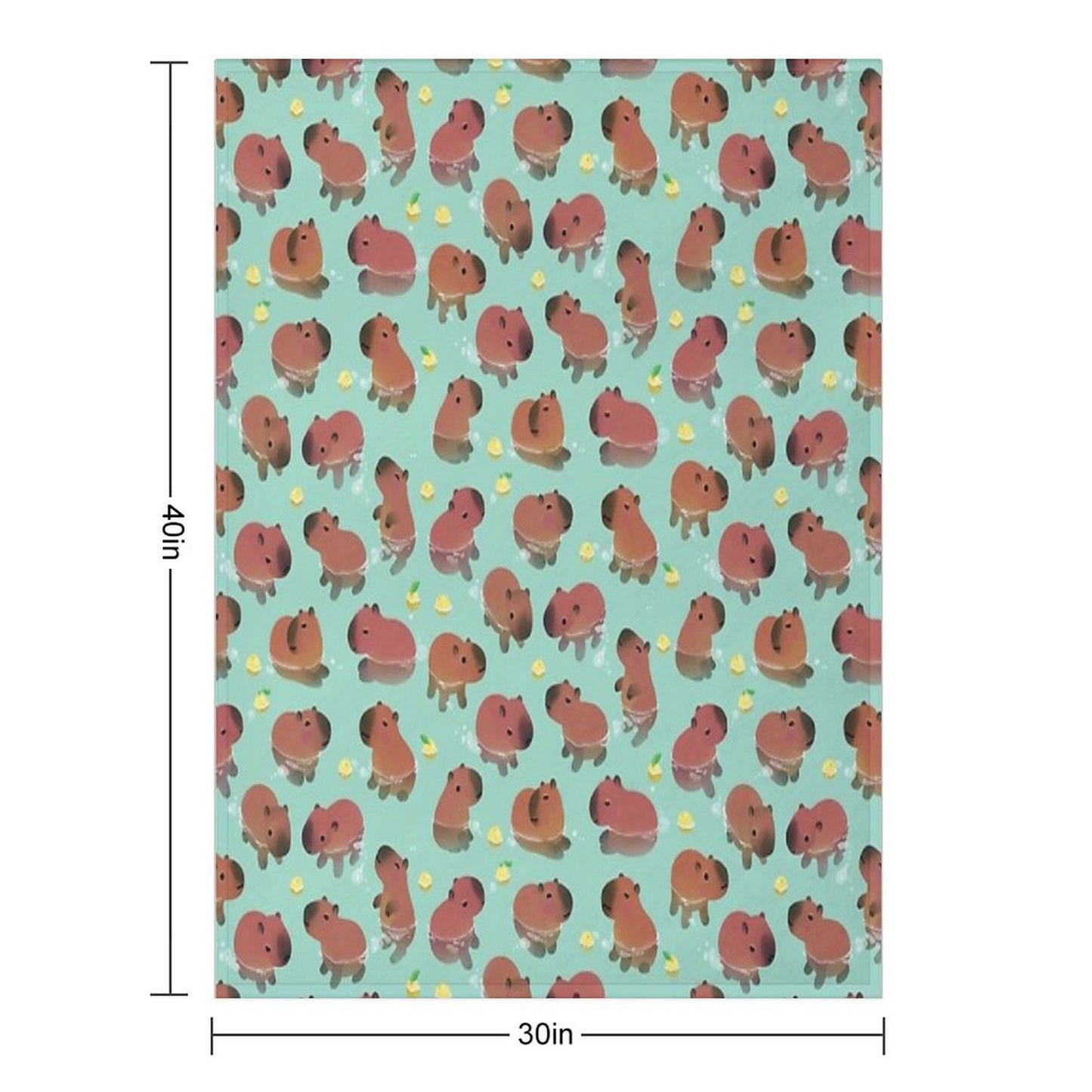 Capybath Time Throw Blanket