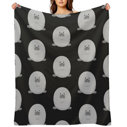 Cute Chonky Seal Throw Blanket