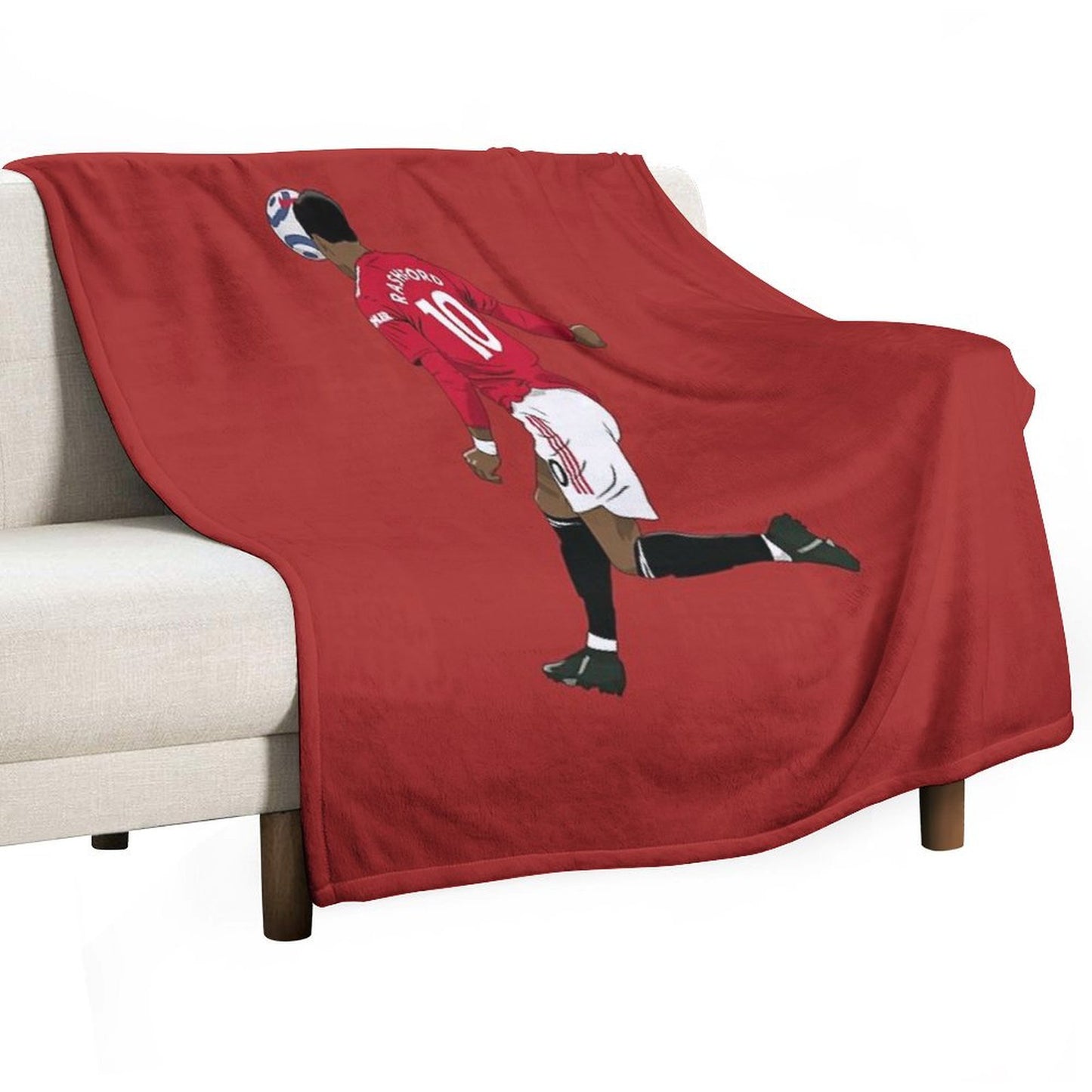 Marcus Rashford Header Throw Blanket