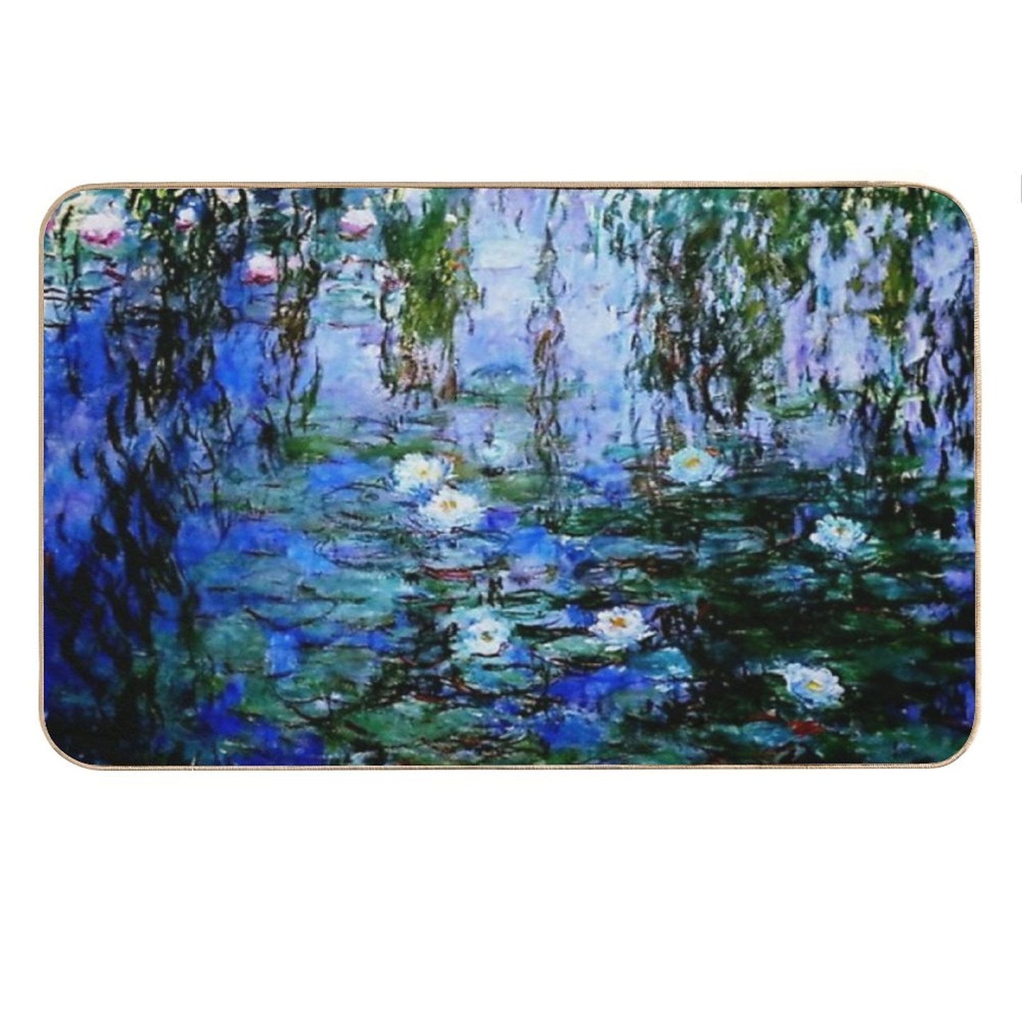 Claude Monet's Blue And White Water Lilies - Les Nymphéas Bleus Et Blancs Bath Mat