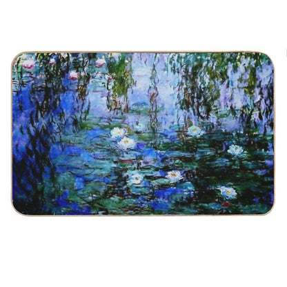 Claude Monet's Blue And White Water Lilies - Les Nymphéas Bleus Et Blancs Bath Mat