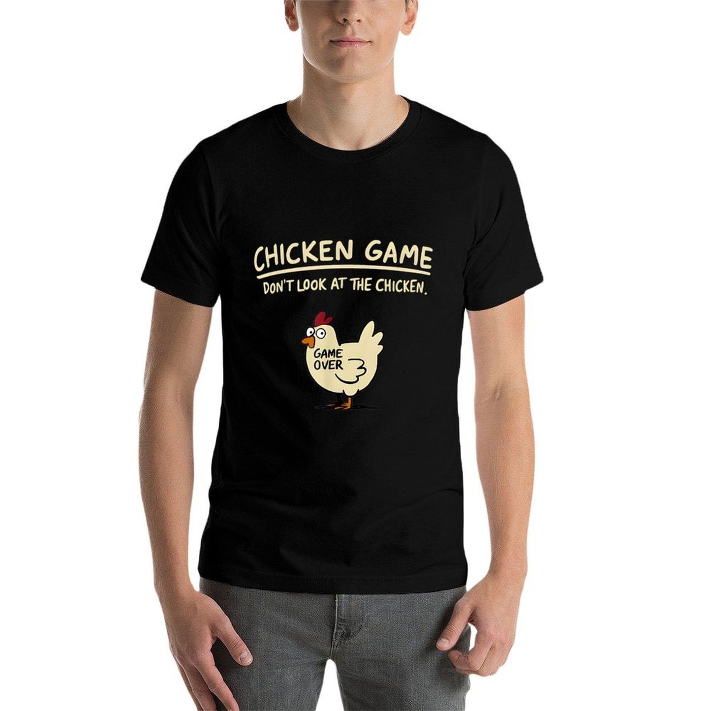 Chicken Game Dont Look At The Chicken Funny Chicken  Graphic-printed T-Shirt