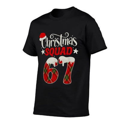 Funny 67 Six Seven Meme Brainrot 67 Christmas Squad  Soft T-Shirt