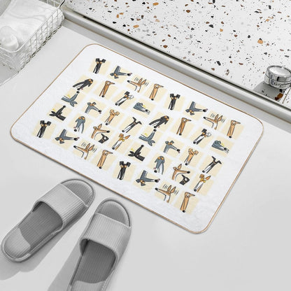 Heads Up Cream Bath Mat