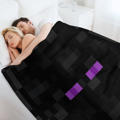 Enderman Pattern Throw Blanket