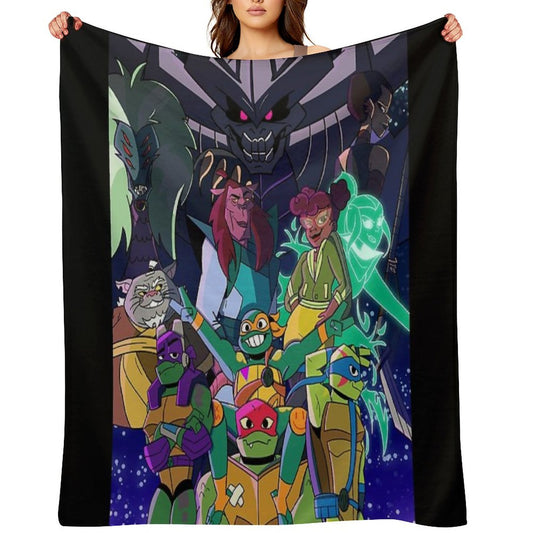Rise of The Teenage Mutant Ninja Turtles Finale Throw Blanket