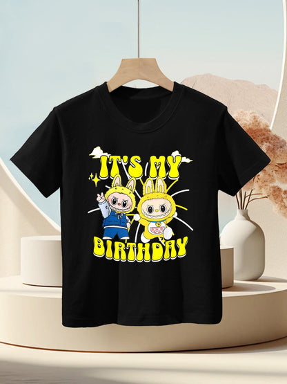 It's My Birthday Cute Labubu Monsters for Birthday Parties Kids T-Shirt