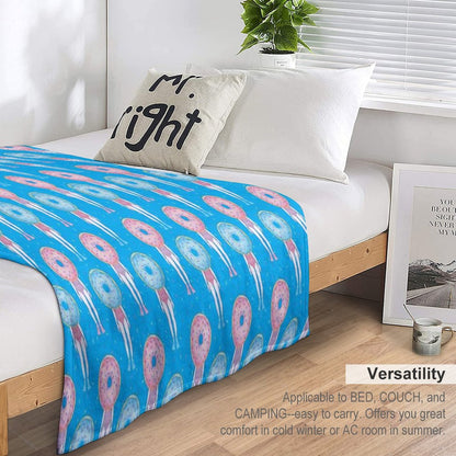 The Summer Treats  Pool Party Doughnut Throw Blanket