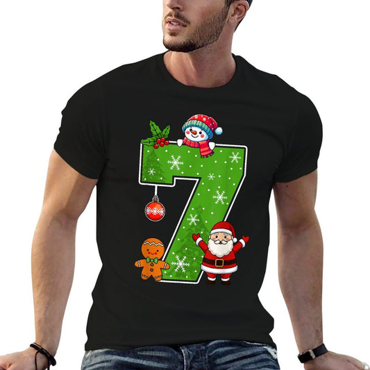 Number 7 Funny 67 Meme Couple Pajamas Christmas Matching  Stretchy T-Shirt