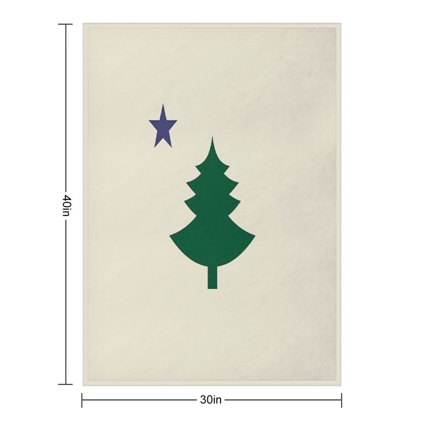 Old Original 1901 Maine State Flag with Pine Tree And Star Throw Blanket
