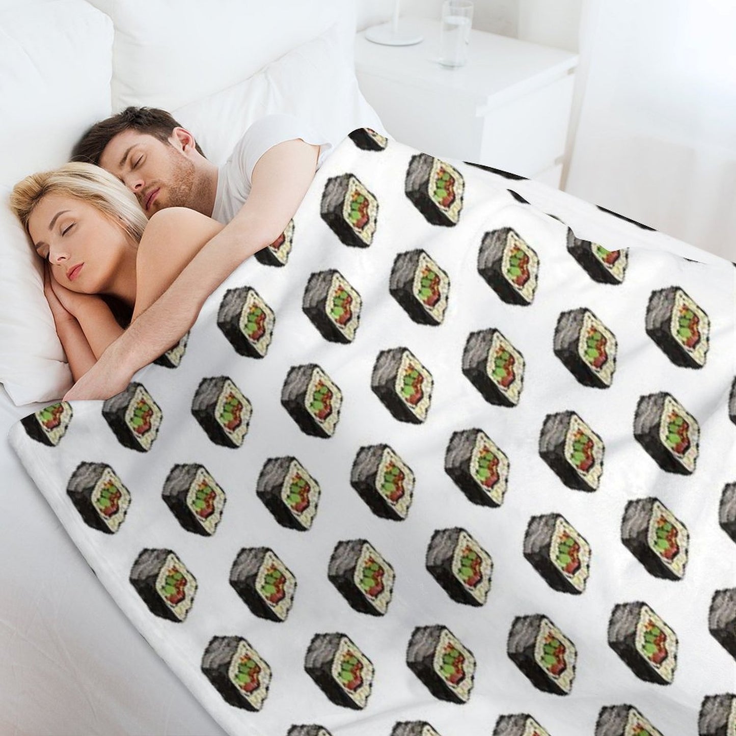 Sushi Illustration Throw Blanket
