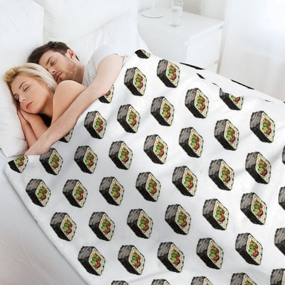 Sushi Illustration Throw Blanket