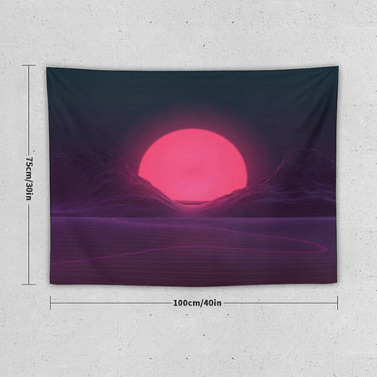 Neon Sunset Tapestry