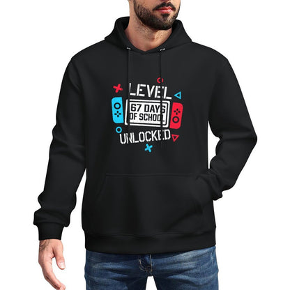 Level 67 Days of School Unlocked Gamer Video Funny 67 Meme Premium Tri-Blend Relaxed Fit Hoodie