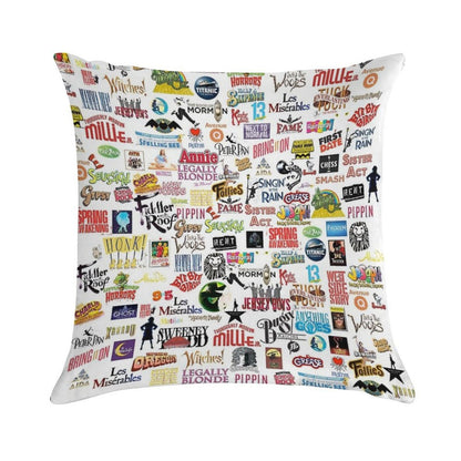 Musical Logos Soft Anti-Pilling Throw Pillow