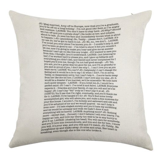 That One Scene In Little Women Linen Throw Pillow Cover