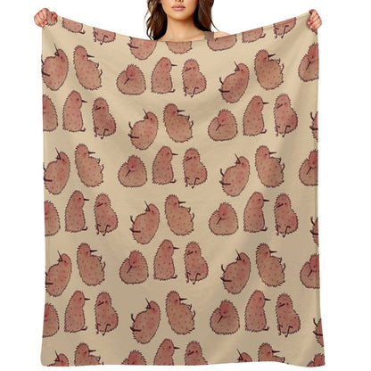 Cute Kiwi Birds Throw Blanket
