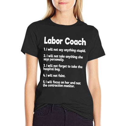 Labor Coach Expecting Dad Rules Papa Funny Baby T-Shirt