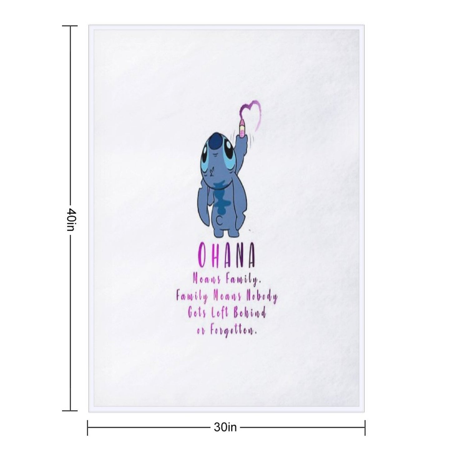 Lilo And Stitch Ohana Throw Blanket