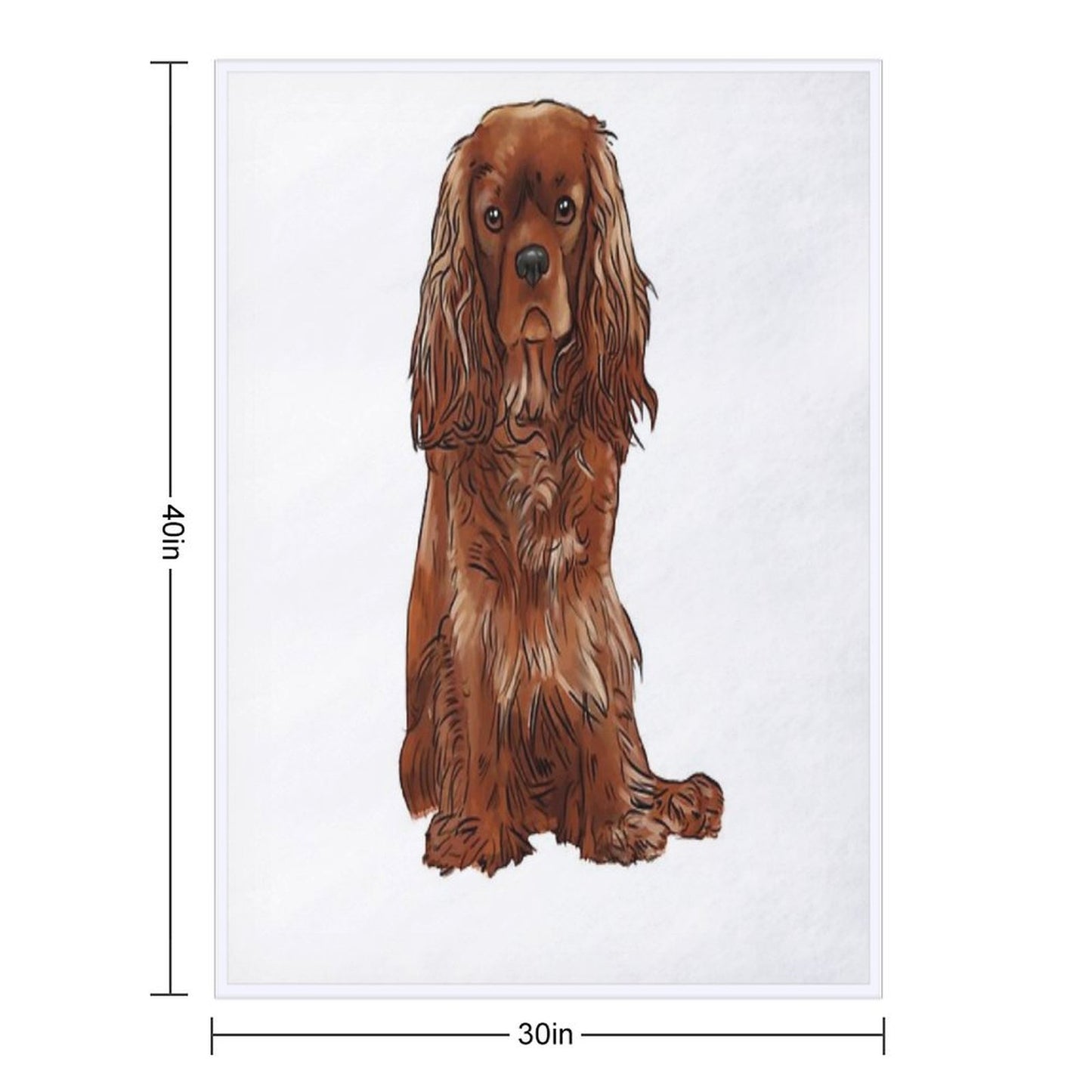 Cavalier King Charles Spaniel - Ruby Throw Blanket