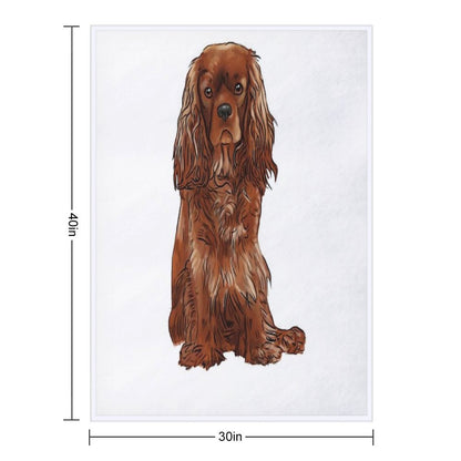 Cavalier King Charles Spaniel - Ruby Throw Blanket