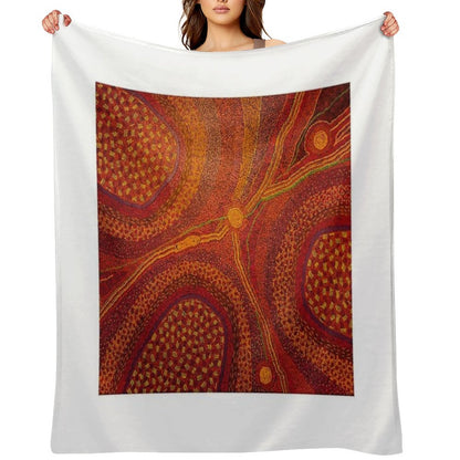 Australian Aboriginal Art Throw Blanket