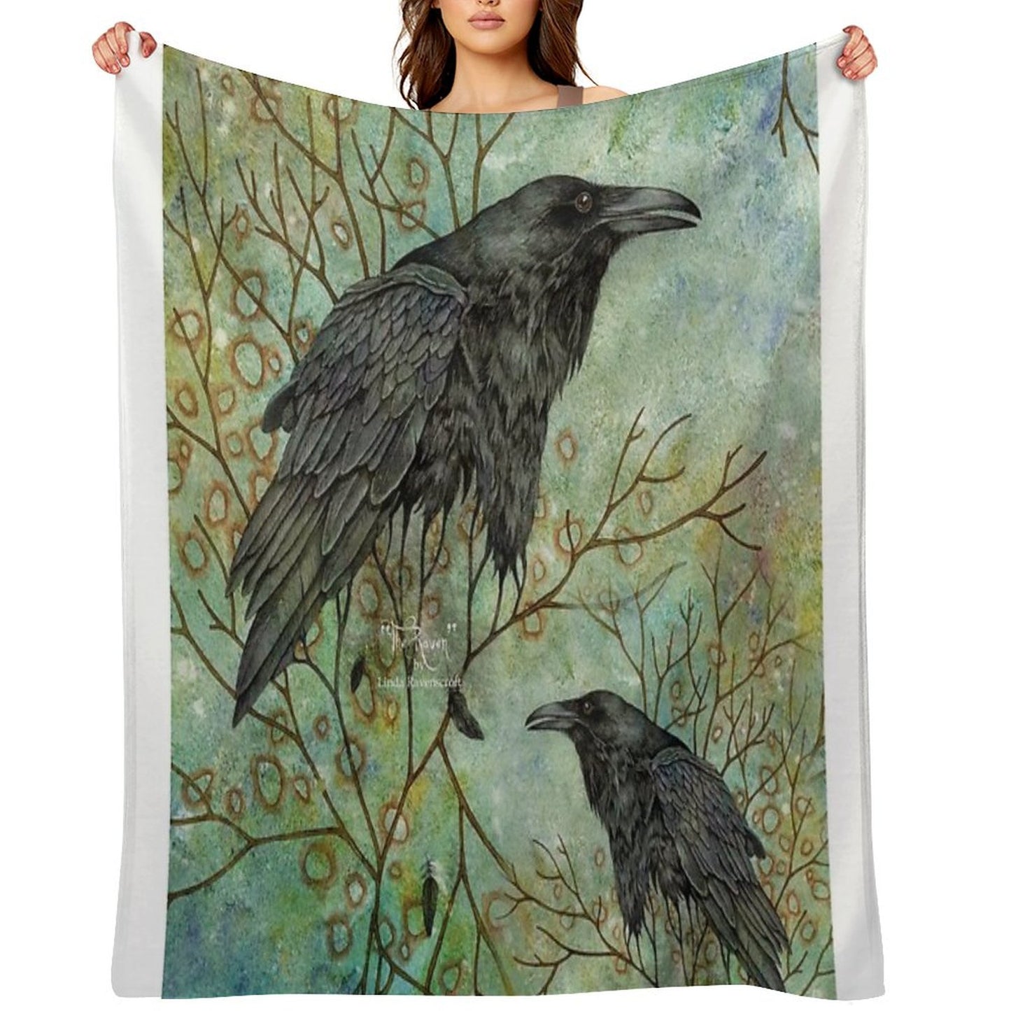 The Raven Nevermore (The Vanishing Series) Throw Blanket