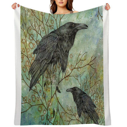 The Raven Nevermore (The Vanishing Series) Throw Blanket