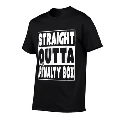 Straight Outta The Penalty Box Funny Hockey Gift  Stretchy T-Shirt