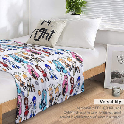Vocaloid Chibi Chaos! Throw Blanket