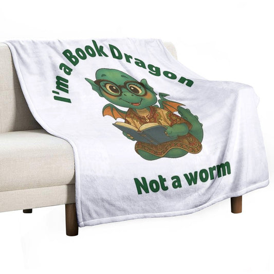 I'm A Book Dragon, Not A Worm Generic Throw Blanket