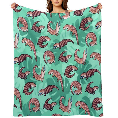 Blue Tongue Skink Throw Blanket