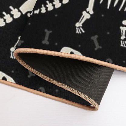 Dinosaur Fossils in Black Bath Mat