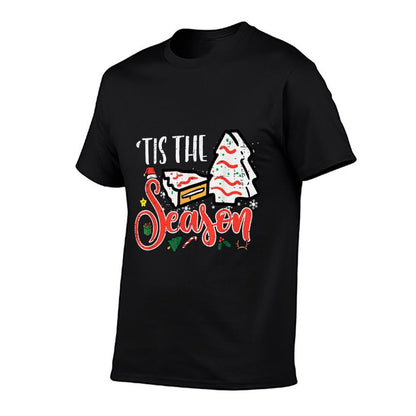 Tis The Season Christmas Cakes Retro Xmas Men Women Kids  Graphic-printed T-Shirt