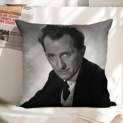 The  Peter Cushing Cushion Linen Throw Pillow Cover