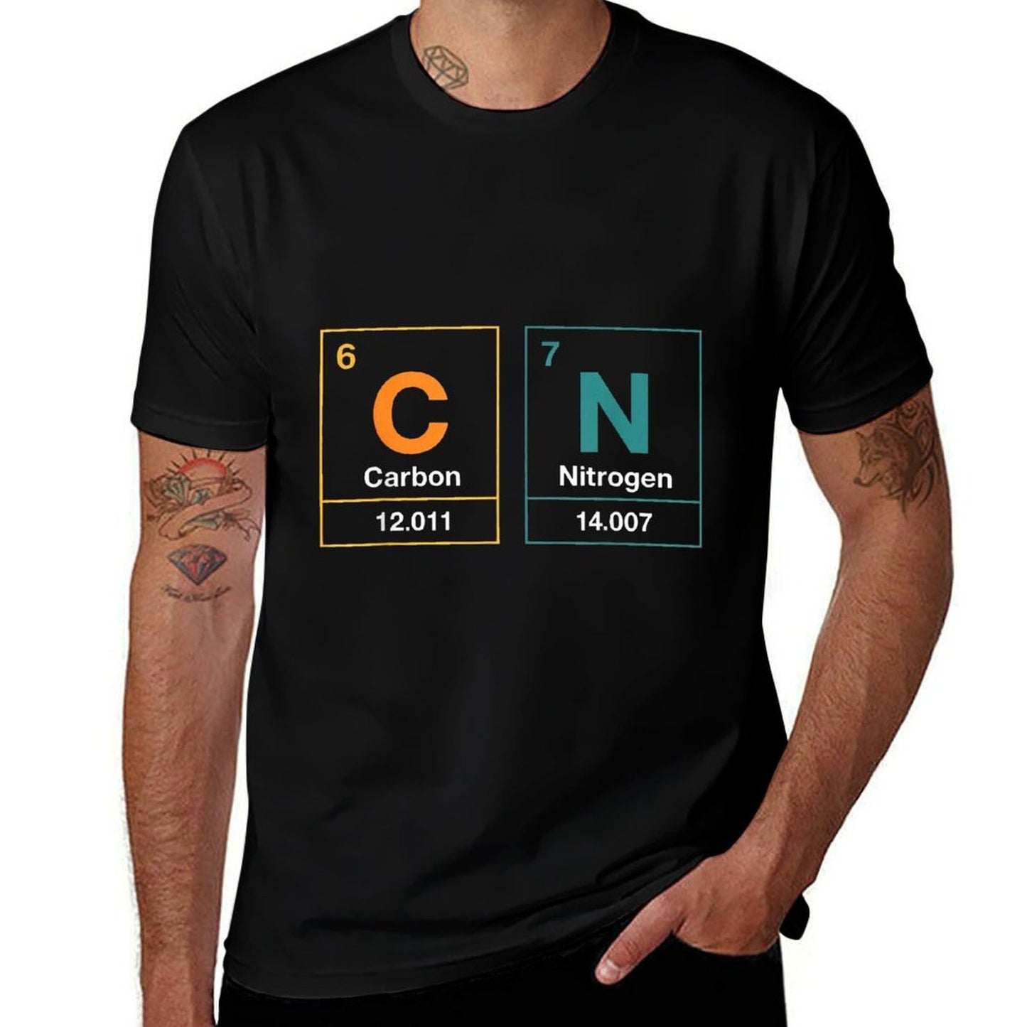 67 Meme Funny Teacher Science Periodic Table Retro Vintage  Ribbed Collar T-Shirt