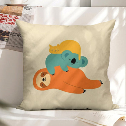 Being Lazy Linen Throw Pillow Cover