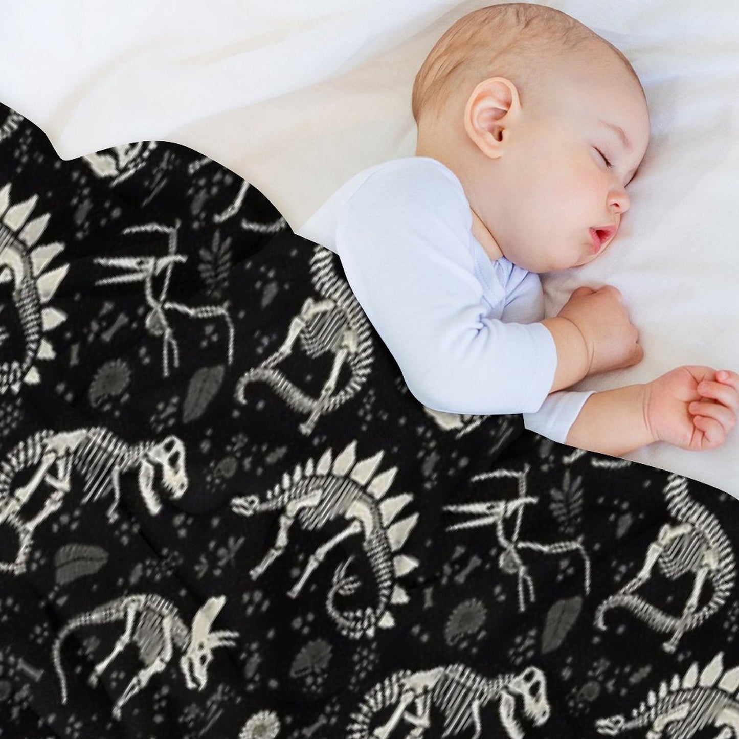 Excavated Dinosaur Fossils Throw Blanket